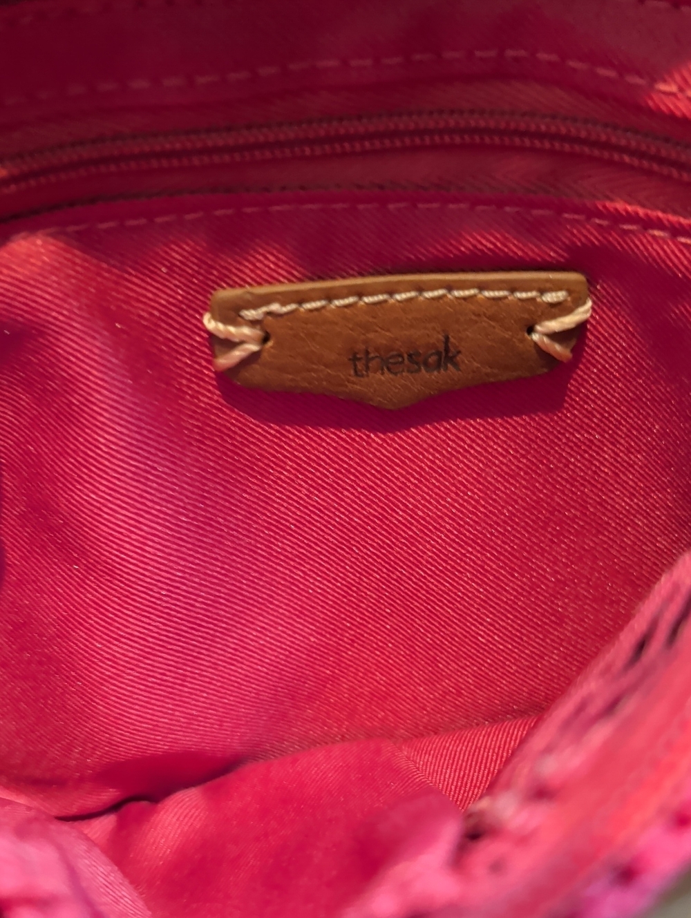 The Sak Rose Pink Crochet Wristlet Clutch - Picture 5 of 6